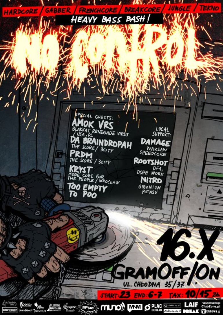 ++ NO CONTROL ++ ft. BRAINDROPAH vs. PRDM, AMOK, KRYST, TOO EMPTY TO POO & more | 16.X @ GramOff/On