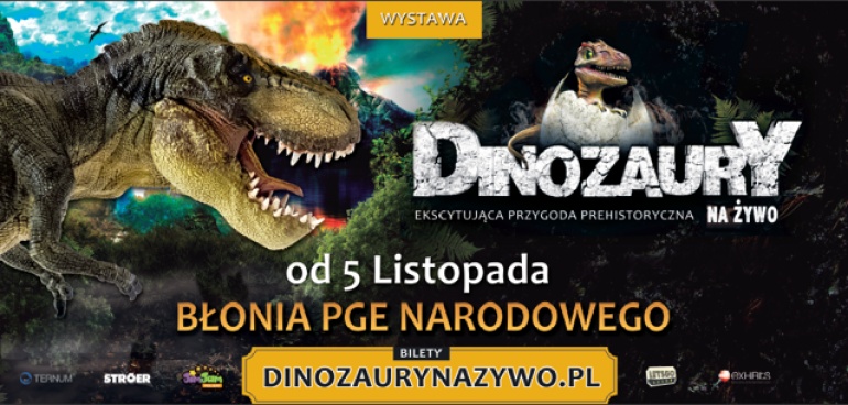 Wystawa DINOZAURY NA ZYWO WARSZAWA | Otwarcie 05.11.2015