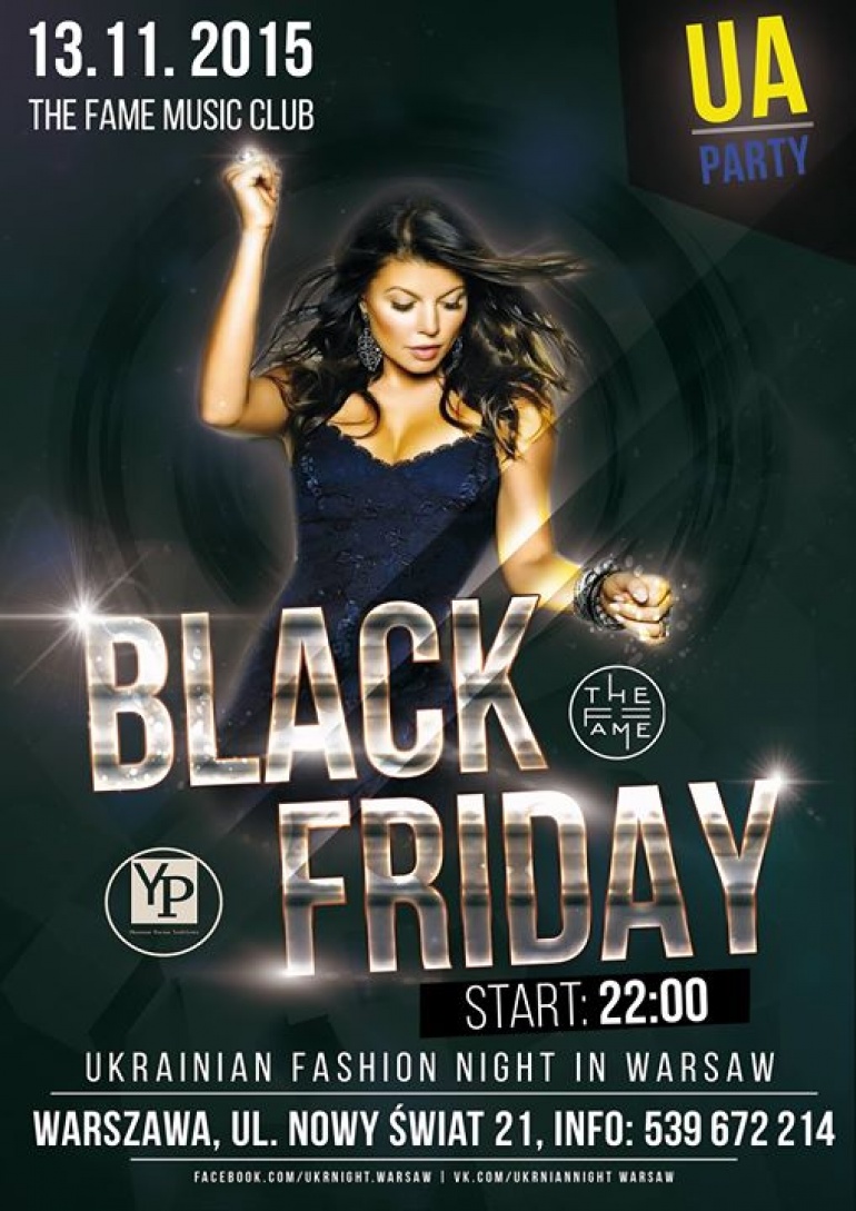 Ukrainian Fashion Night in Warsaw "Black friday" - Ukrainiannight Warsaw Party