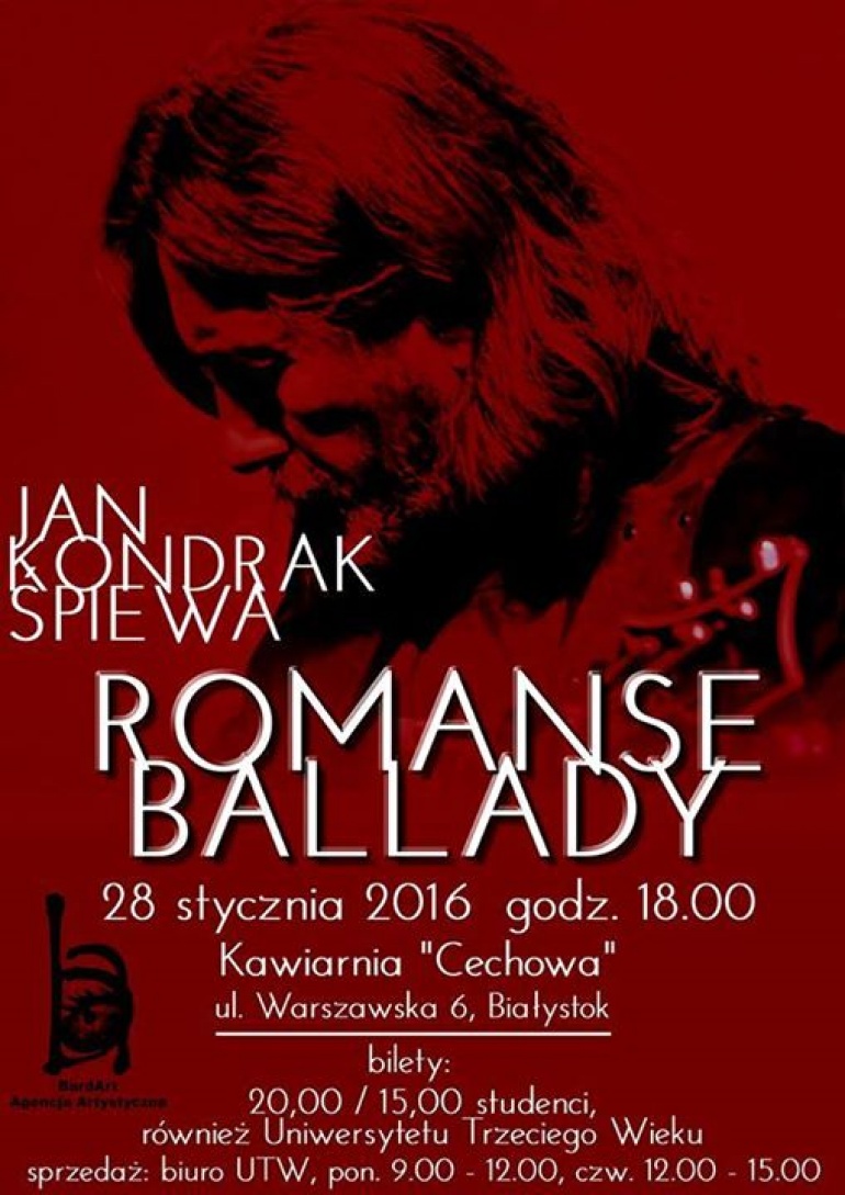 BIAŁYSTOK - JAN  KONDRAK - ROMANSE  BALLADY