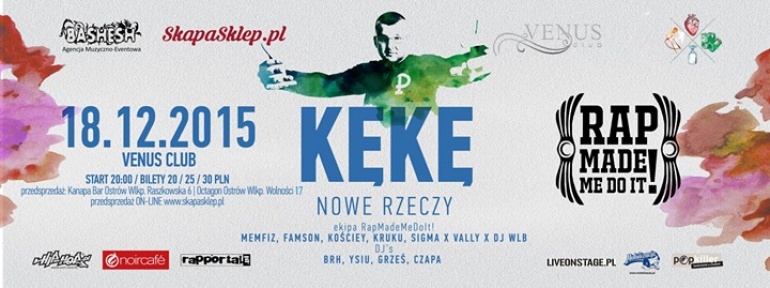 KONCERT KĘKĘ  OSTRÓW WLKP. VENUS CLUB 18 GRUDNIA