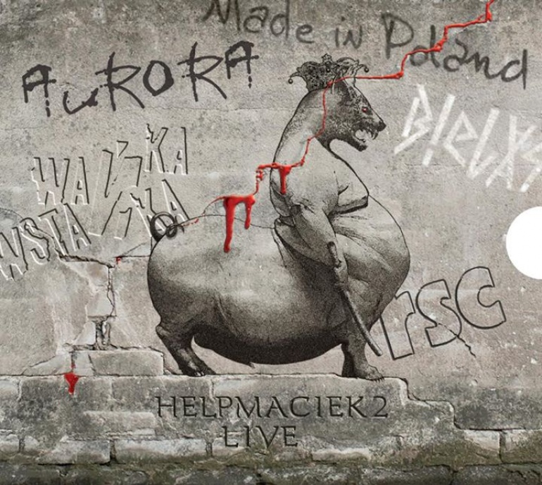 Promocja Płyty "Help Maciek 2" informacja o możliwości zakupu płyty