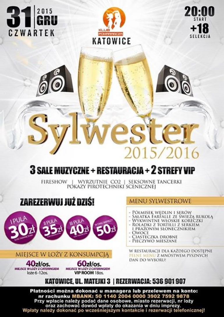 SYLWESTER Z POMARAŃCZĄ: KATOWICE