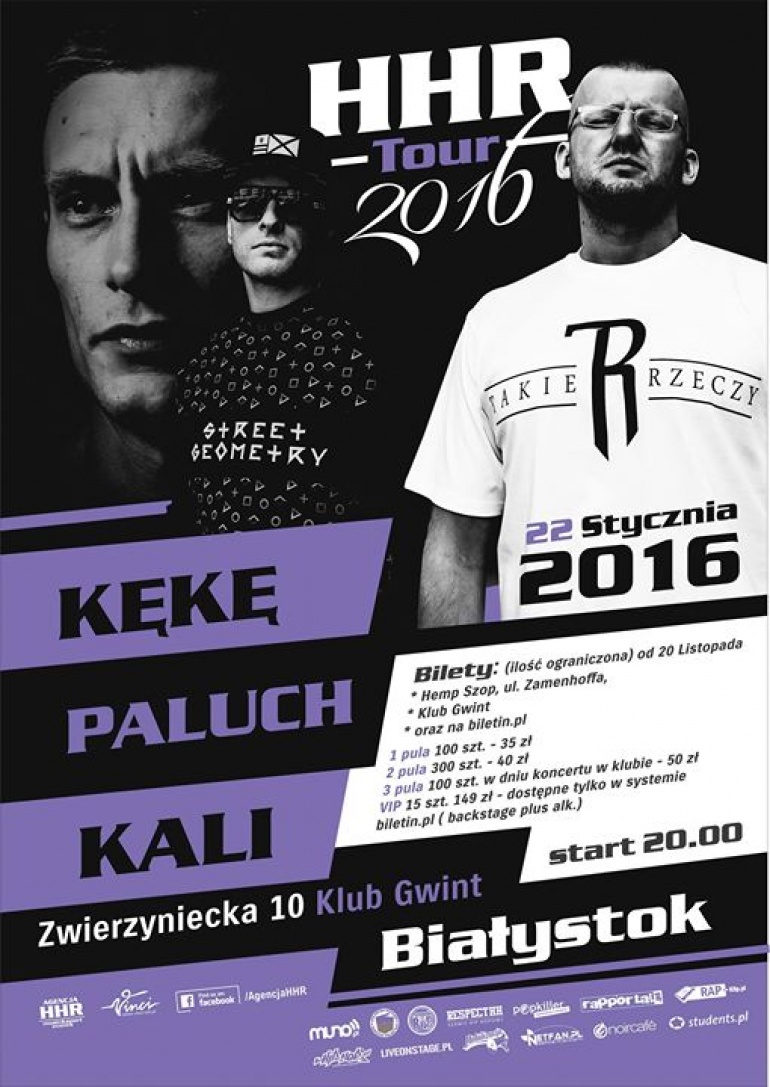HIP HOP RAPORT TOUR - KALI, Paluch, KeKę
