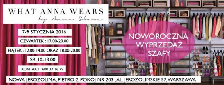 Noworoczna wyprzedaż szafy WHATANNAWEARS