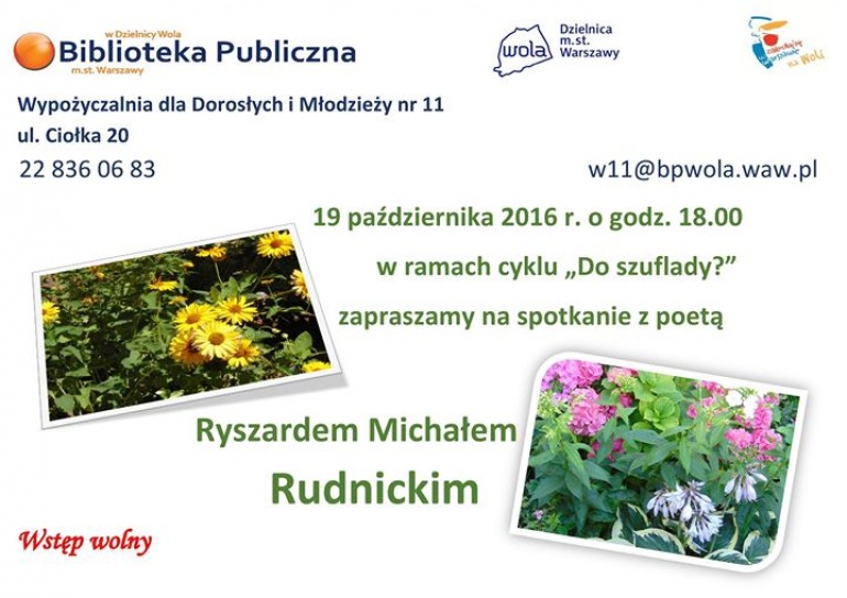 Do szuflady? - spotkanie z poetą Ryszardem Rudnickim