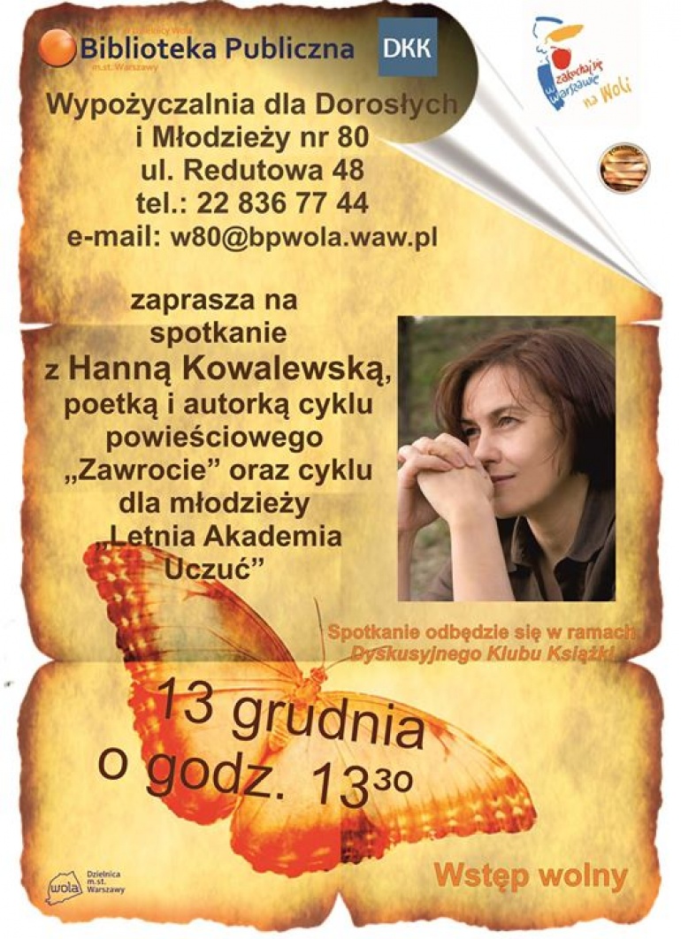 Spotkanie autorskie z Hanną Kowalewską