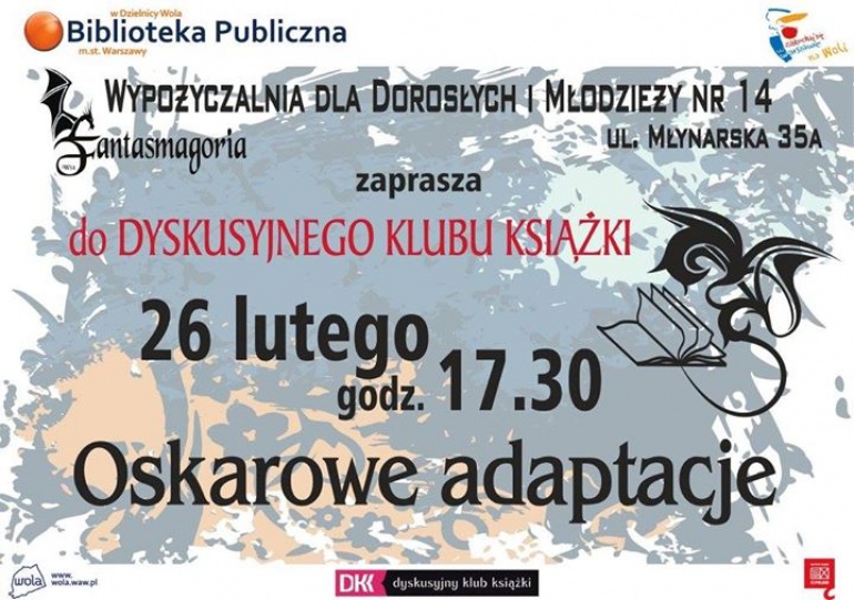 „Oskarowe adaptacje” – spotkanie Dyskusyjnego Klubu Książki