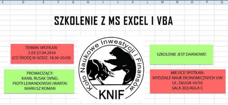 Szkolenie z Excela z elementami VBA
