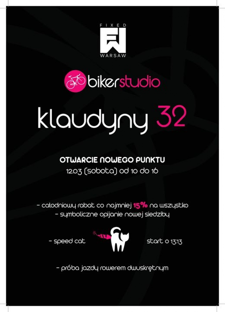 Otwarcie nowej lokalizacji bikerStudio przy ul. Klaudyny 32