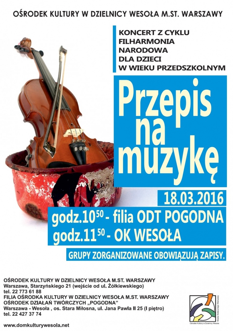 Spotkania z muzyką .Koncert Filharmonii Narodowej dla dzieci