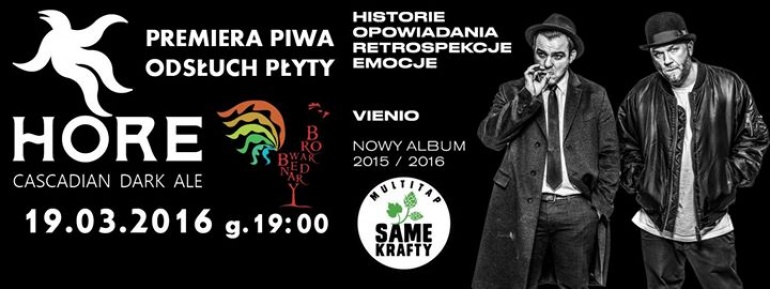 Vienio - premiera piwa HORE Cascadian Dark Ale / odsłuch płyty HORE