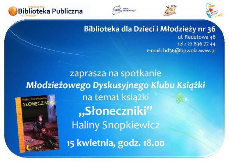 Słoneczniki - Młodzieżowy Dyskusyjny Klub Książki