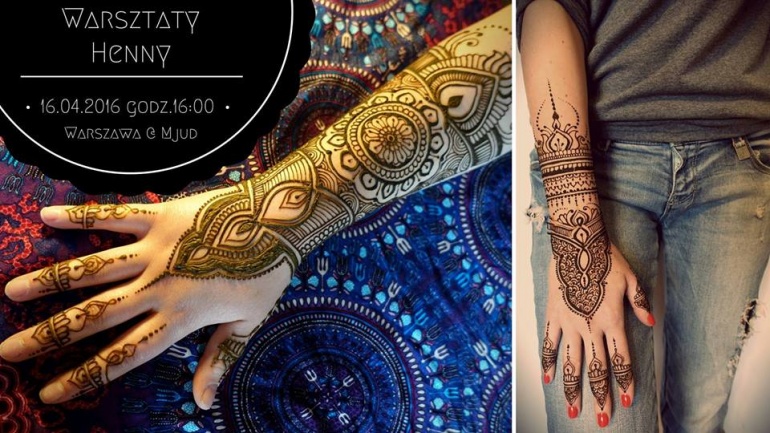 Warsztaty henny (mehendi) w Warszawie 16.04.2016