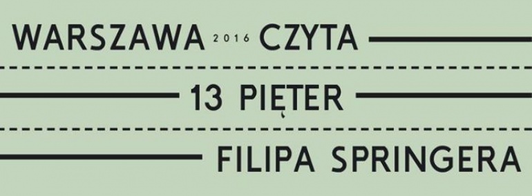 Warszawa Czyta - 13 pięter - Dyskusyjny Klub Książki