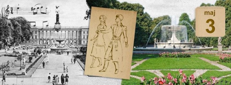 Majówka w Ogrodzie Saskim - Warszawiacy tańczą poloneza!