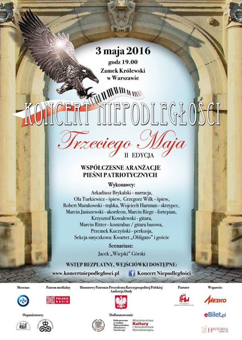 "II Koncert Niepodległości Trzeciego Maja" w Arkadach Kubickiego