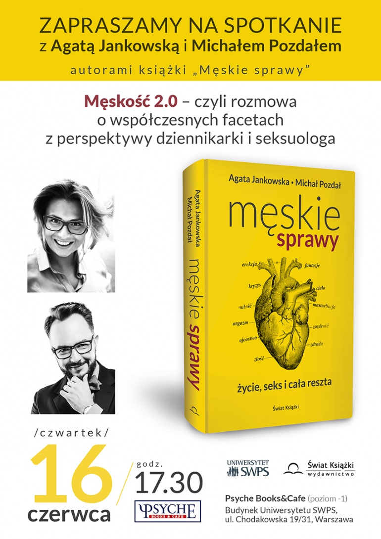 "Męskie Sprawy" - promocja książki w Psyche Books& Cafe na Uniwersytecie SWPS