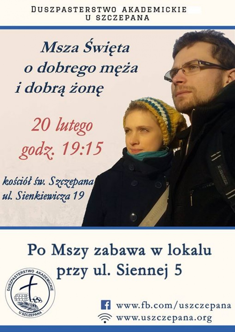 Msza Święta o dobrego męża i dobrą żonę