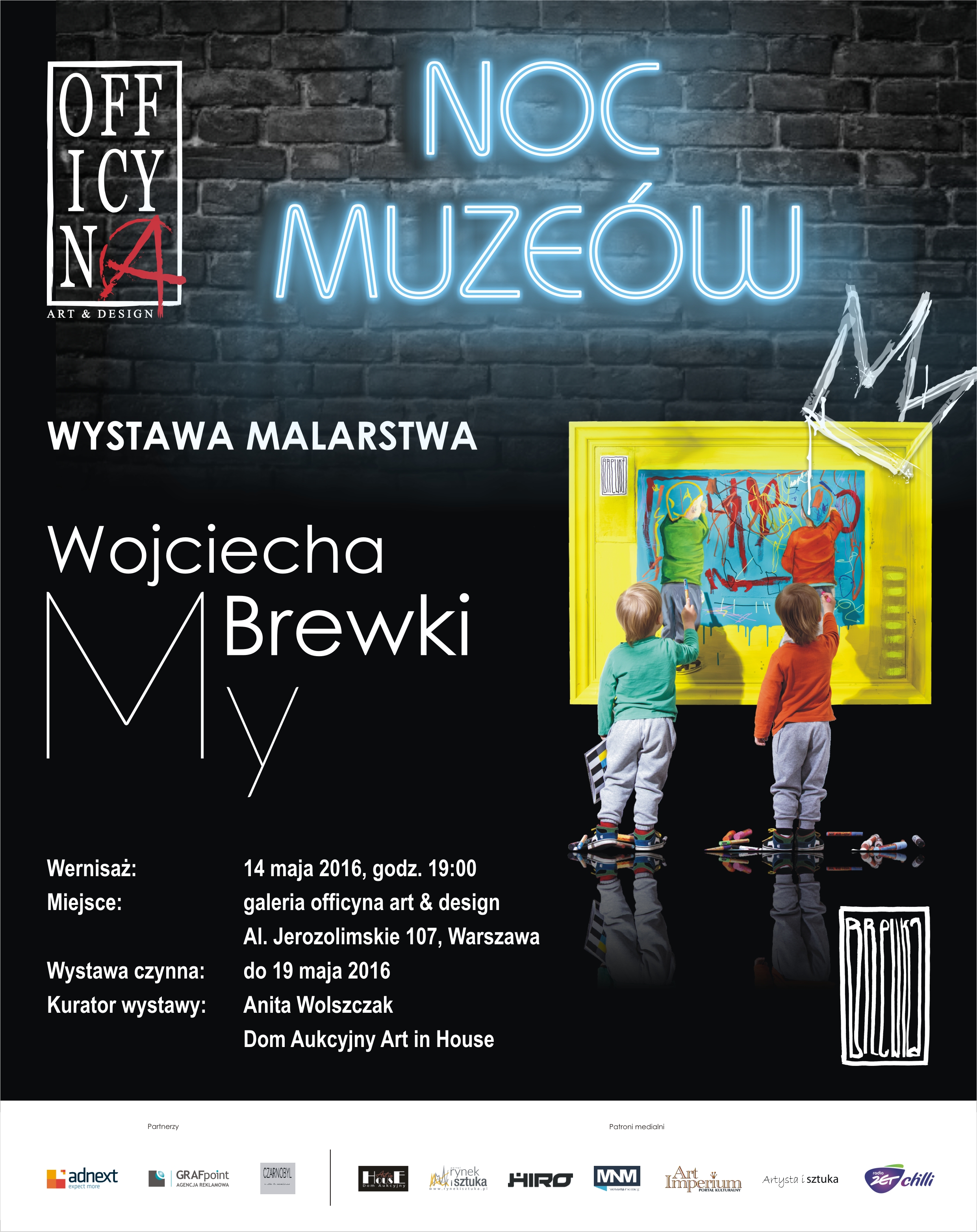 wojciech brewka, plakat wernisaż, wernisaż officyna