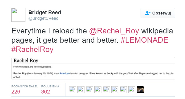 rachel roy, lemonade, beyonce