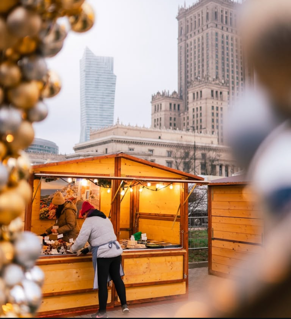 Jarmark warszawski świąteczny plac Defilad 2025